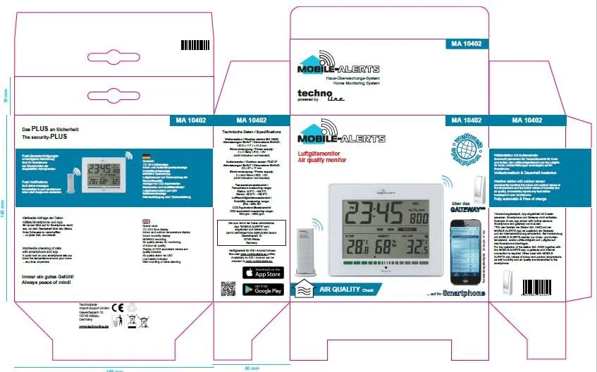 Technoline MA10402 Luftgütemonitor mit TX47