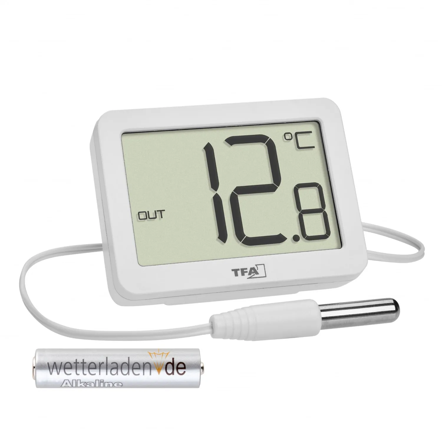 TFA Dostmann 30.1066.01 Thermometer Schwarz Kabel