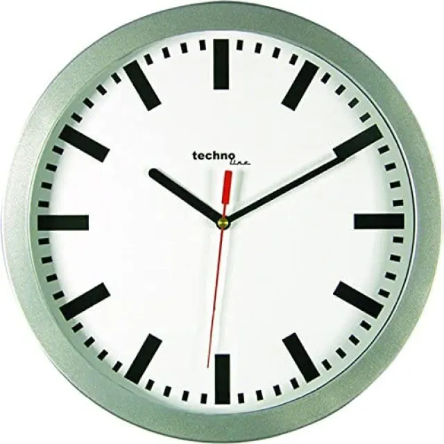 Technoline WT 7800 Quarzwanduhr 30 cm silber