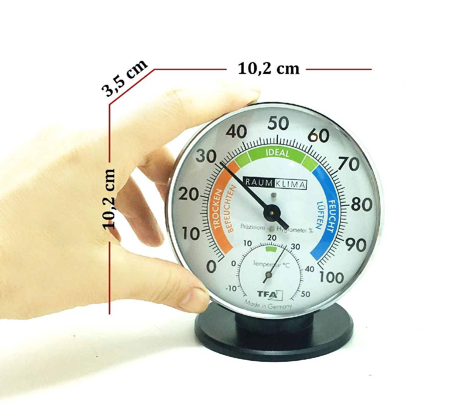 TFA Dostmann 45.2033 Thermo-Hygrometer analog schwarz