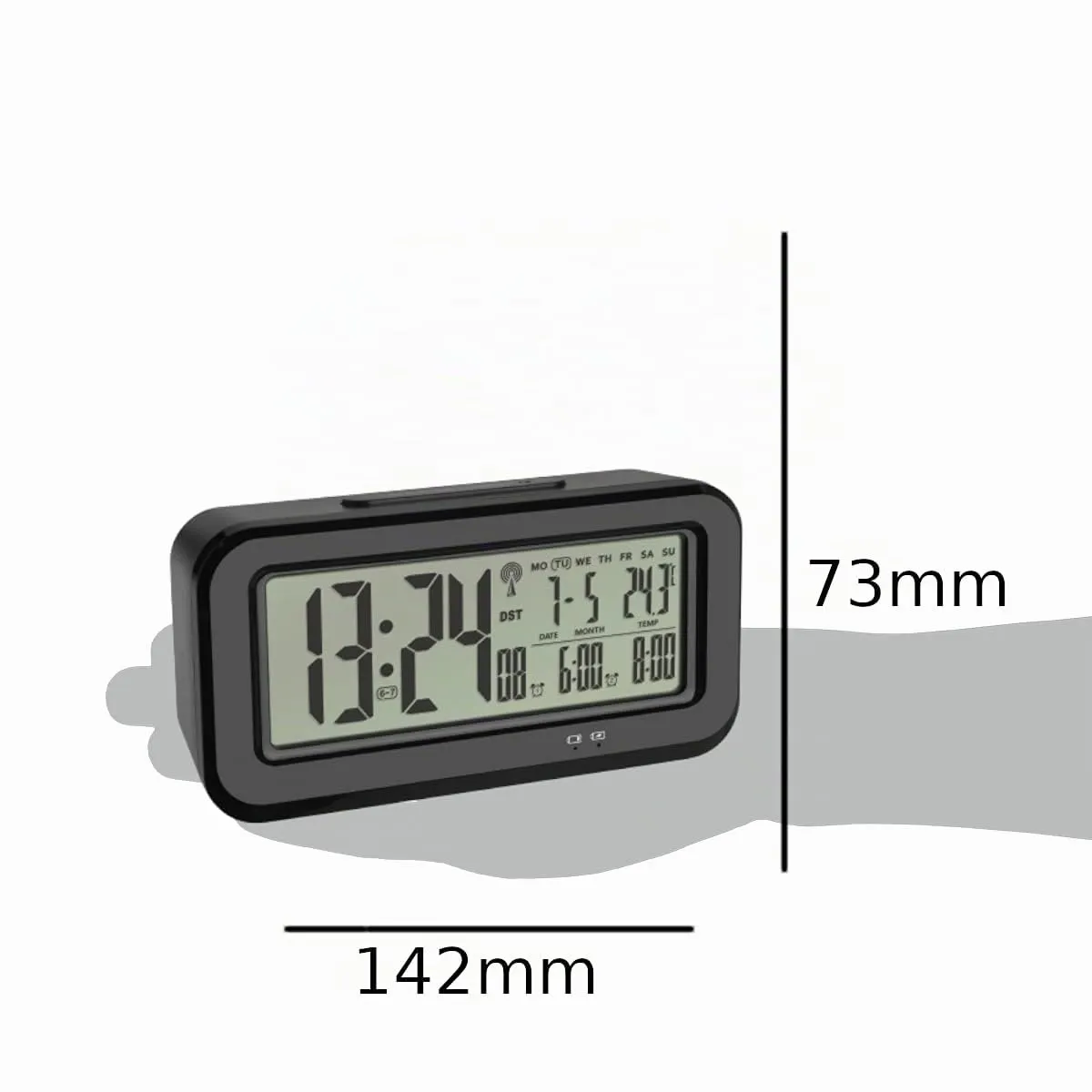 TFA Dostmann Boxx 60.2554.01 Funkwecker Schwarz USB