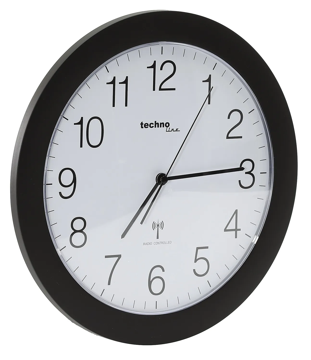Technoline WT 8000 Funkwanduhr 30 cm Schwarz geräuscharm