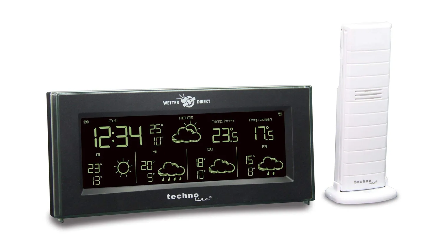 Technoline WD 2950 Wetterdirekt-Wetterstation Farbdisplay schwarz