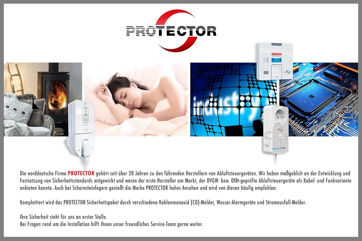 Protector WA-1.2 Wassermelder batteriebetrieben mit Kabelsensor