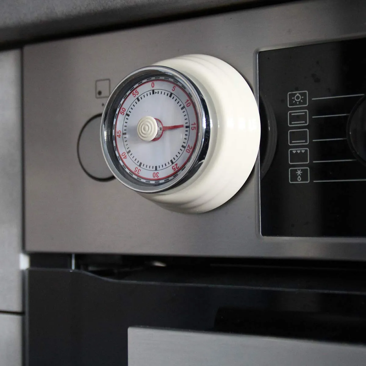 TFA Dostmann 38.1037.09 Küchen-Timer beige Retro Magnet