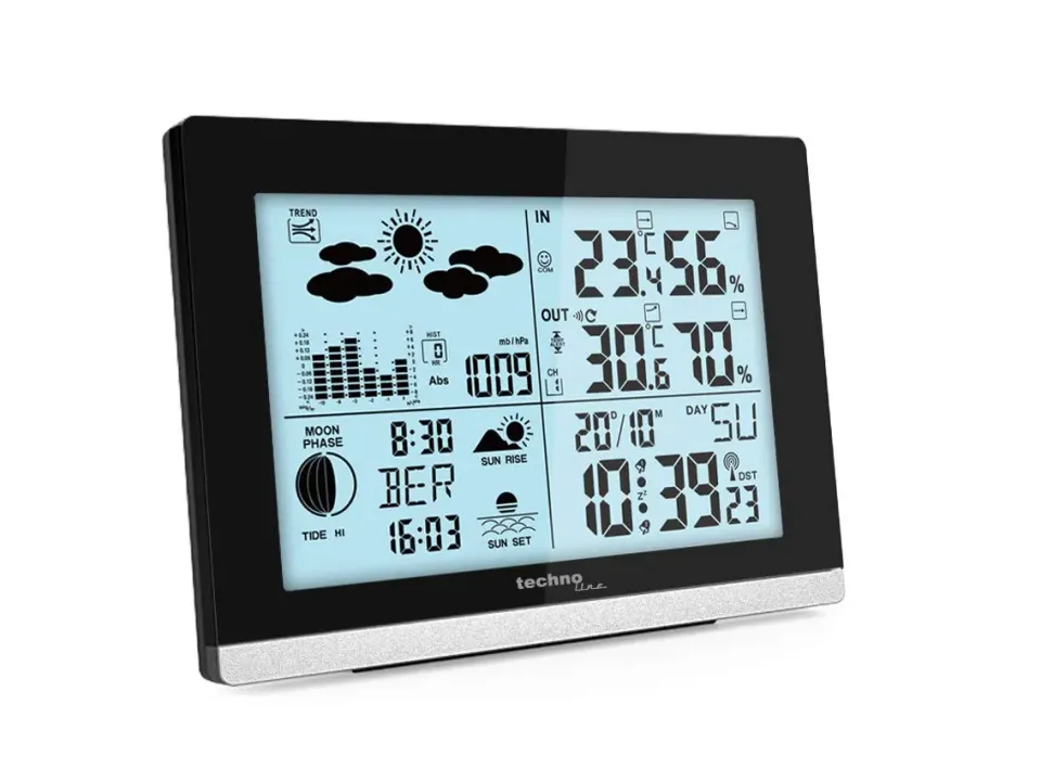 Technoline WS 6762 Funk-Wetterstation mit 3 Sensoren modern