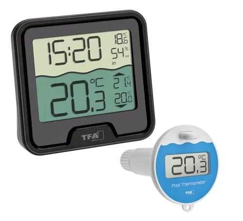 TFA Dostmann Marbella 30.3066.01 Funk-Poolthermometer schwarz