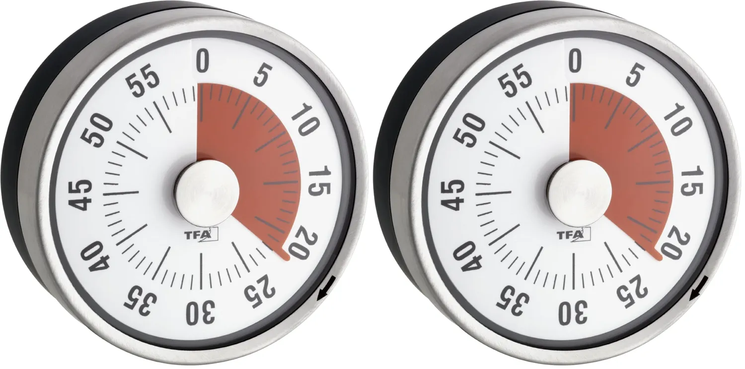 TFA Dostmann Puck 38.1028.10 Küchentimer mechanisch grau